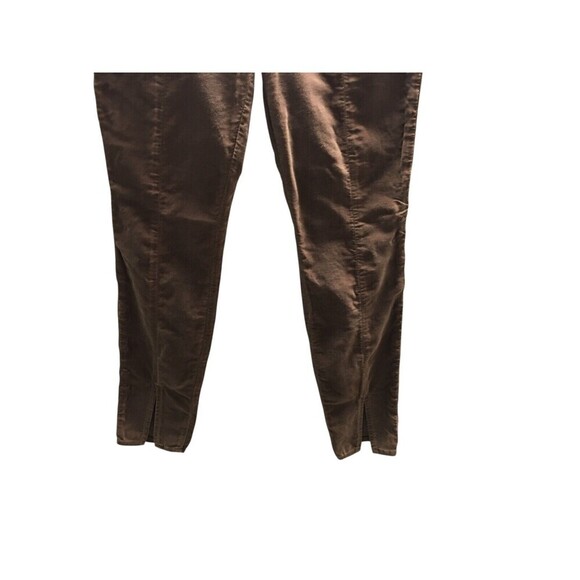 L'Agence Jeans Women's Size 25 Brown Jyothi Tapered Leg Velvet Split Ankle - Picture 4 of 8